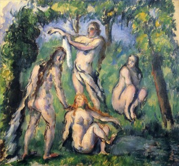 Cuatro bañistas 2 Paul Cézanne Pinturas al óleo